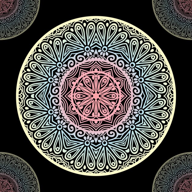 Mandala vector ontwerp. Ontwerp met kantpatroon. Creatief mandala-ontwerp.