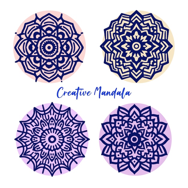 Mandala vet vector lijn silhouet