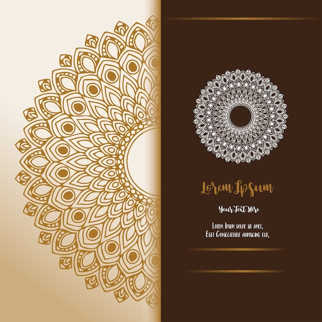 Mandala vintage template card