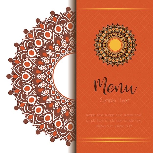 Mandala vintage template card