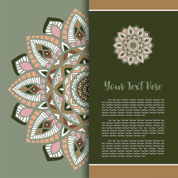 Mandala vintage template card