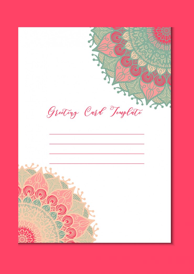 Vector mandala vintage template card