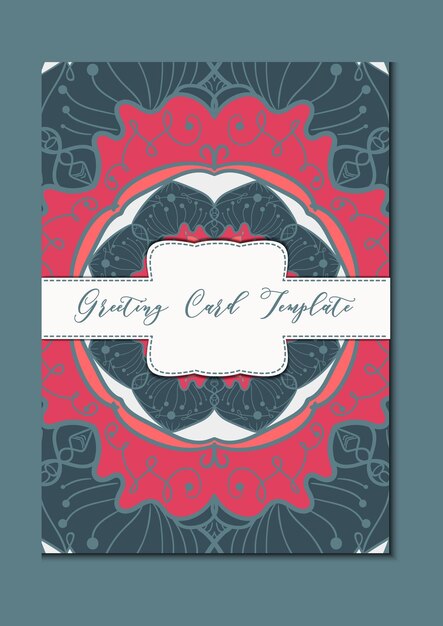 Mandala vintage template card