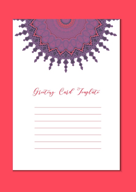 Mandala vintage template card