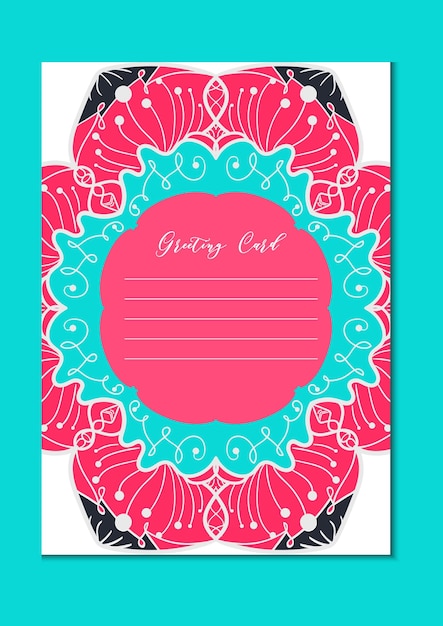 Mandala vintage template card