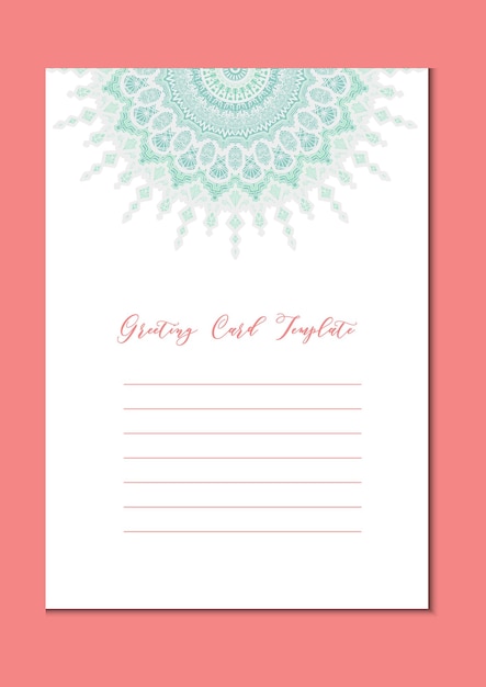 Vector mandala vintage template card