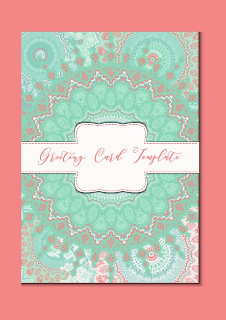 Mandala vintage template card