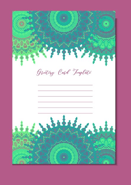 Mandala vintage template card