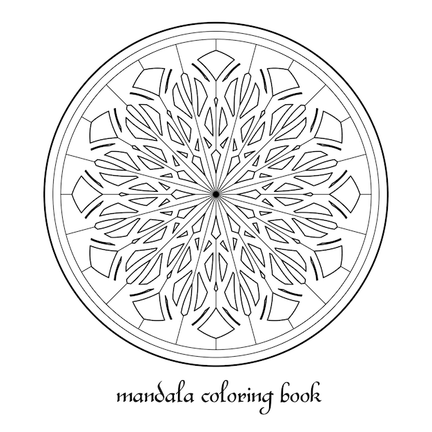 Mandala volwassen kleurboek Vector cirkelvormig ornament