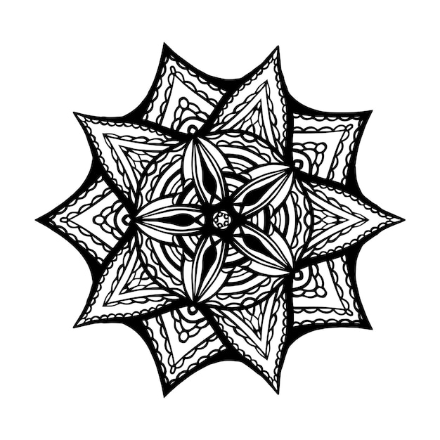 Mandala voor kleurboek. decoratieve ronde ornamenten. bijzondere bloemvorm. oosterse vector, antistress therapie patronen. weef ontwerpelementen. yoga logo's vector illustratie