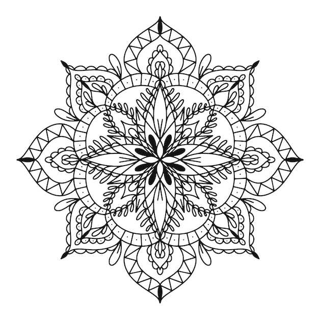 Mandala voor kleurboek Decoratieve ronde ornamenten Oosterse vector Antistress therapie tekening
