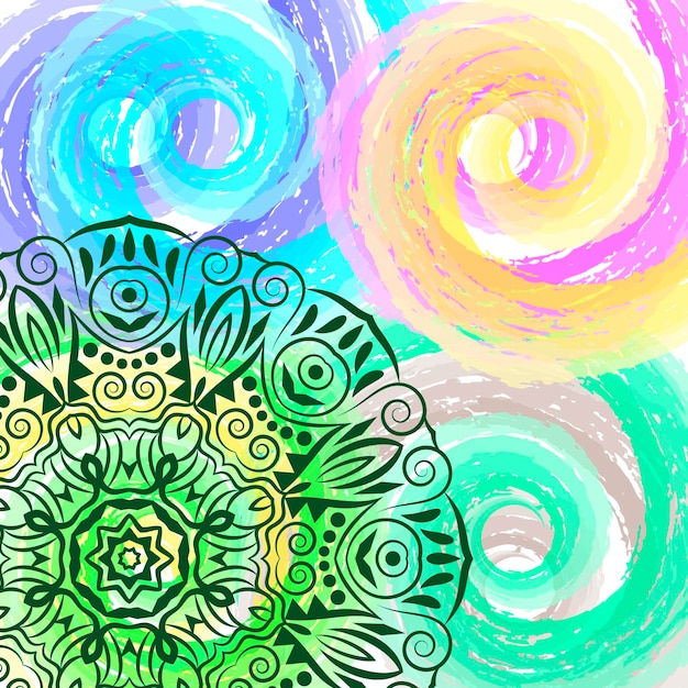 Mandala watercolor background