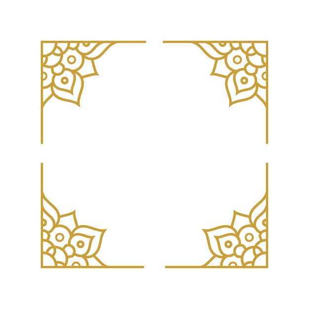 Vettore mandala wedding frame element vector designs