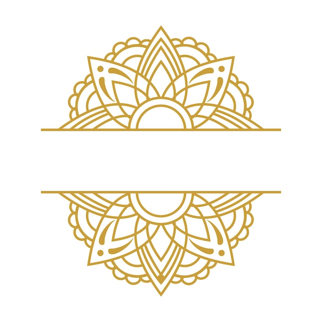 Mandala Wedding Ornament Gold Vector Design