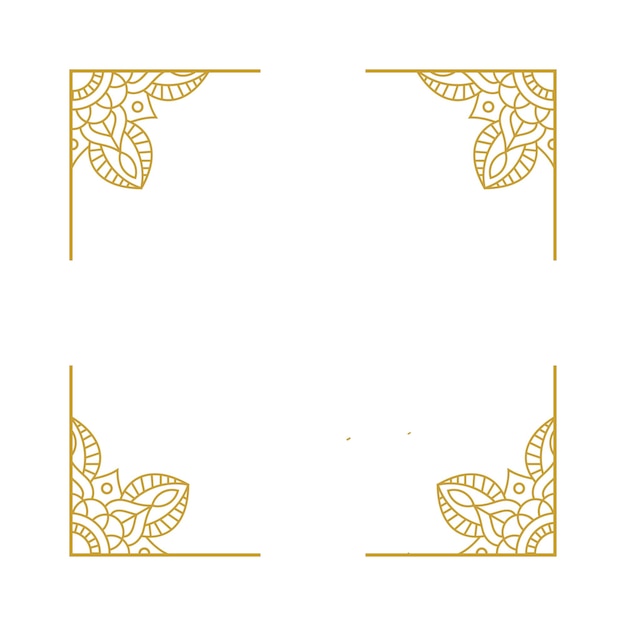 Mandala Wedding Ornament Gold Vector Design