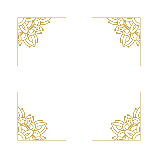 Mandala Wedding Ornament Gouden Vector Design