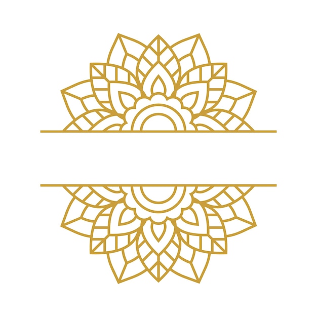 Mandala Wedding Ornament Gouden Vector Design