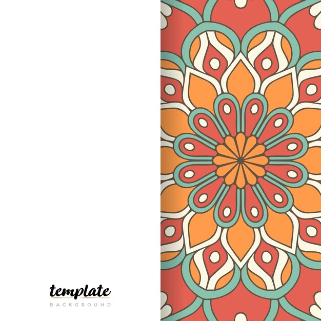 Mandala white background. round floral ornament