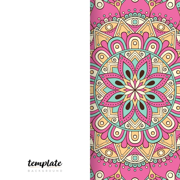 Mandala white background. round floral ornament