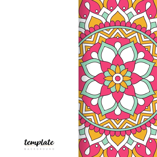 Mandala white background. round floral ornament