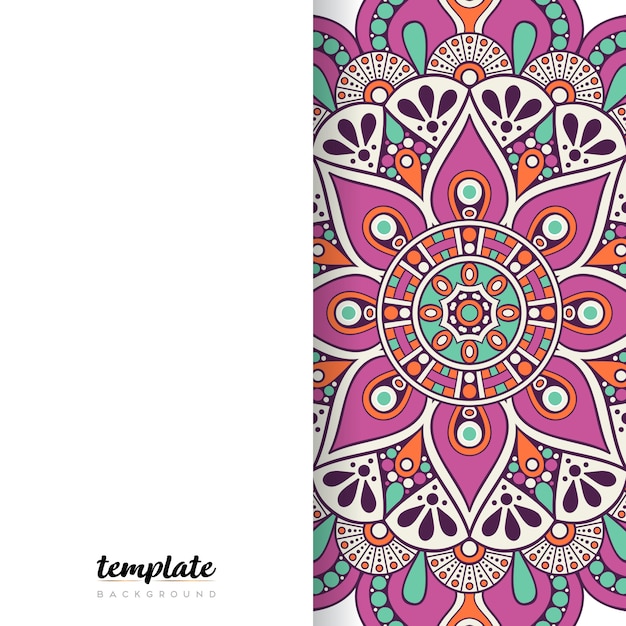 Mandala white background. round floral ornament