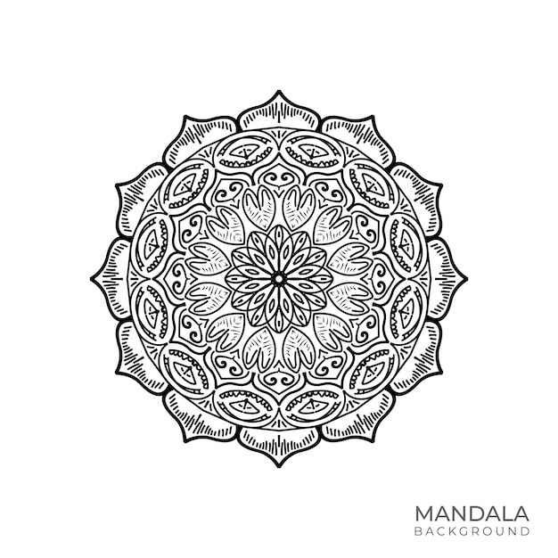 Vettore mandala su sfondo bianco illustrazione vettoriale