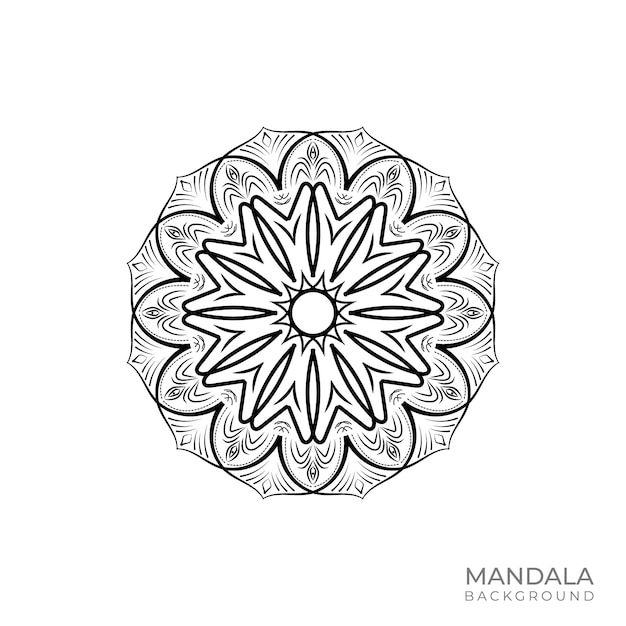 Mandala su sfondo bianco con il titolo mandala.