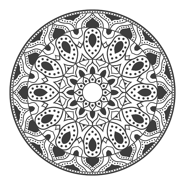 Mandala su sfondo bianco