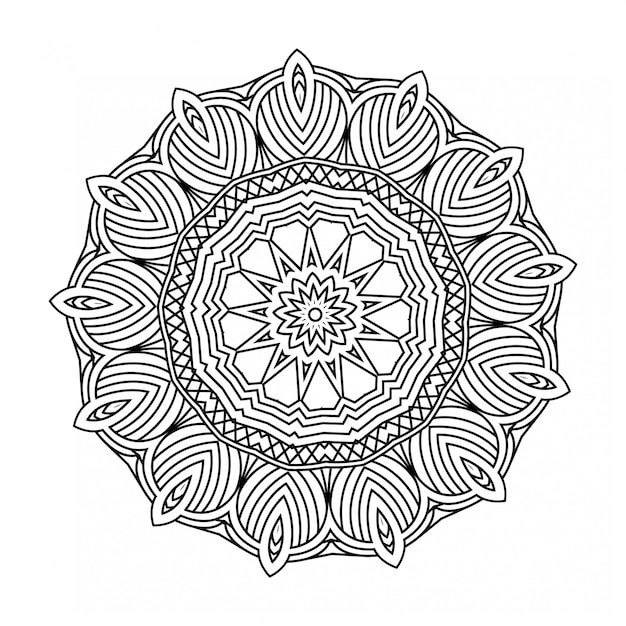 Mandala su sfondo bianco