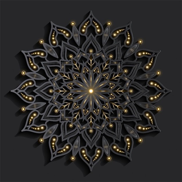 Mandala with 3D effect