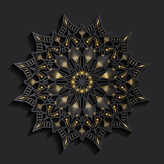 Mandala con effetto 3d