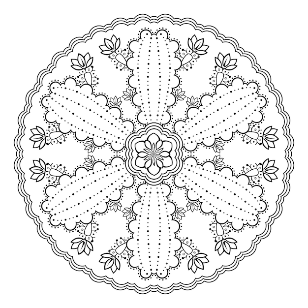 Mandala with blossoming cactus