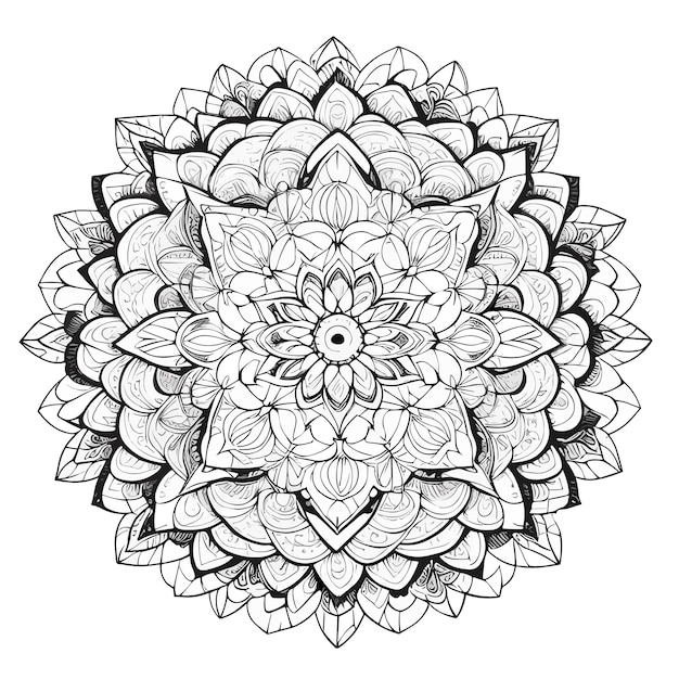 A mandala with a flower pattern.