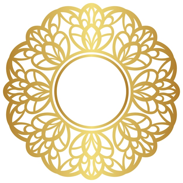 Mandala con gradazioni di colore oro