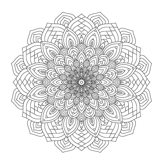 Vector a mandala with a pattern of lines