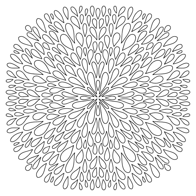 Mandala zwart-wit kleurplaat vectorillustratie