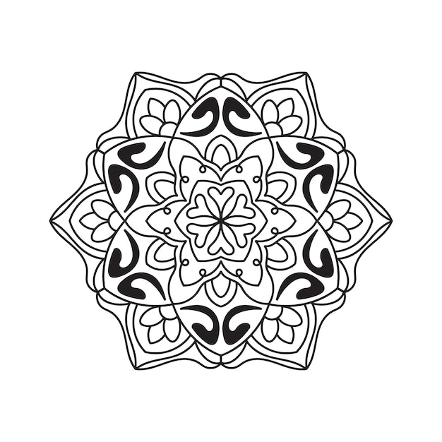 Mandala zwart-wit ontwerpconcept