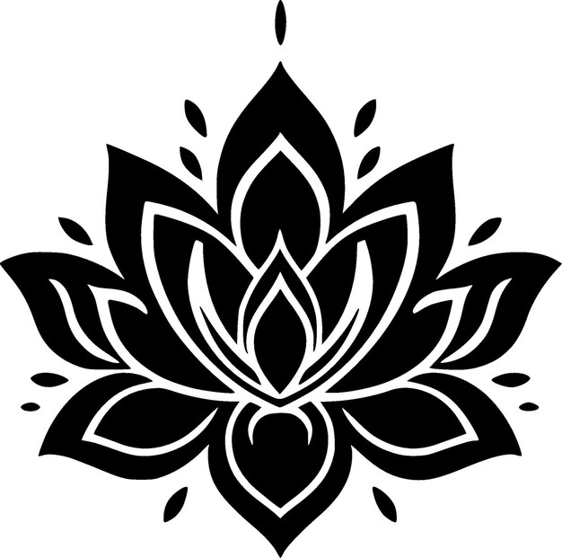 Mandala zwart-wit vectorillustratie