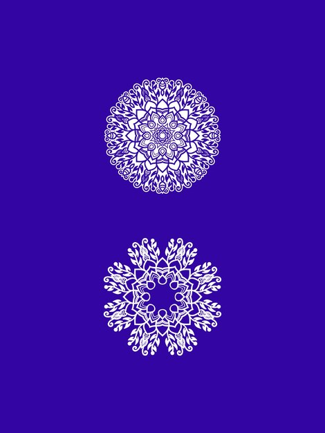 Mandala039s flower pattern design vector template isolated on background