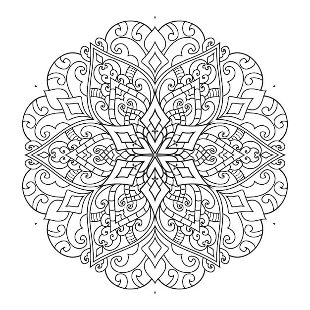 Mandala per colorare le pagine a colori del libro. pagina del libro da colorare antistress per adulti.