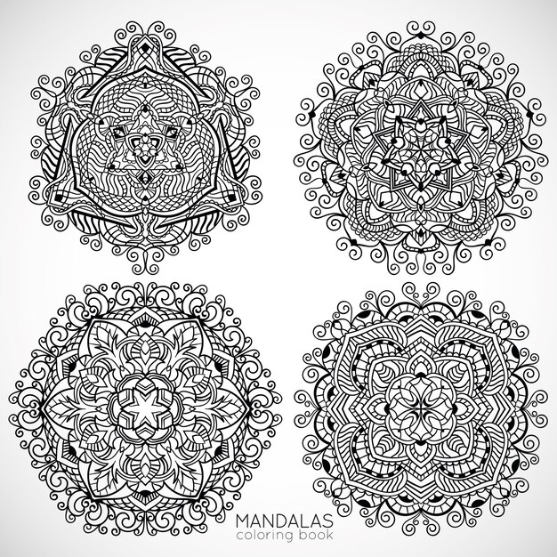 Vector mandalas / coloring book