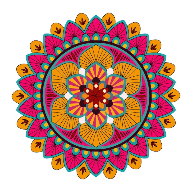 Мандалавектор мандала цветочная мандала цветок мандала дизайн ранголи восточный узор векторная иллюстрация
