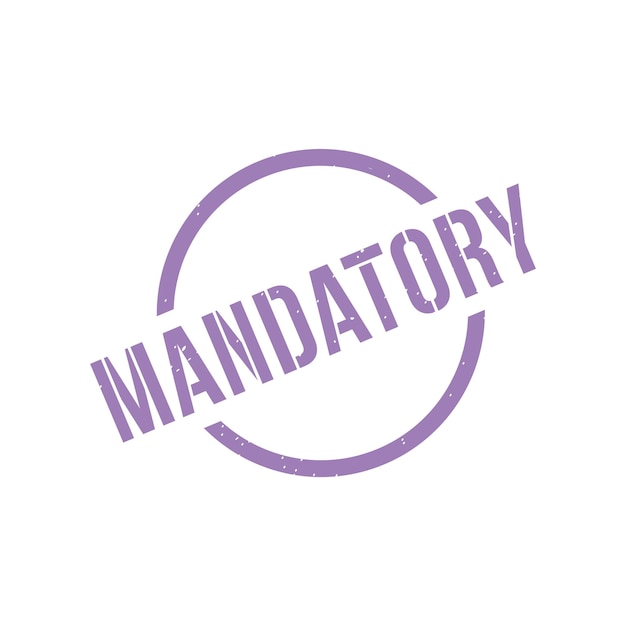 Vector mandatory stamp mandatory grunge round sign