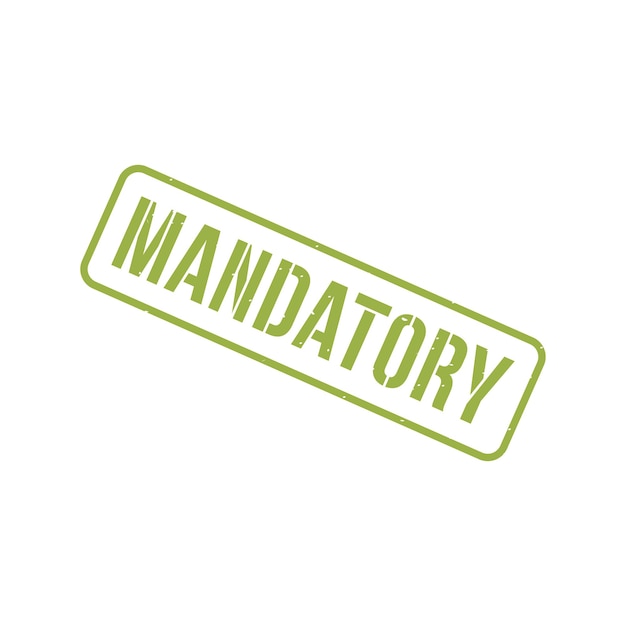 Vector mandatory stamp mandatory grunge square sign