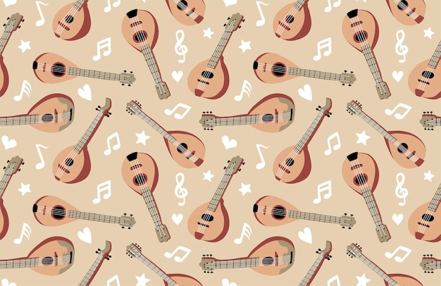 mandolin seamless pattern