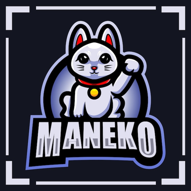 Maneki Neko Esport 로고 마스코트 디자인