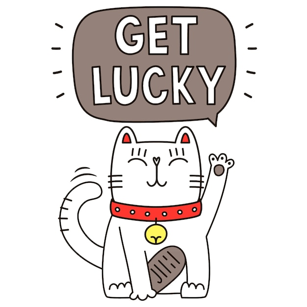 Vector maneki-neko lucky cat