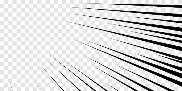 Linee di frame d'azione manga anime modello esplosivo astratto con linee di velocità su sfondo trasparente linee radiali di movimento linee radiali di esplosione flash illustrazione vettoriale