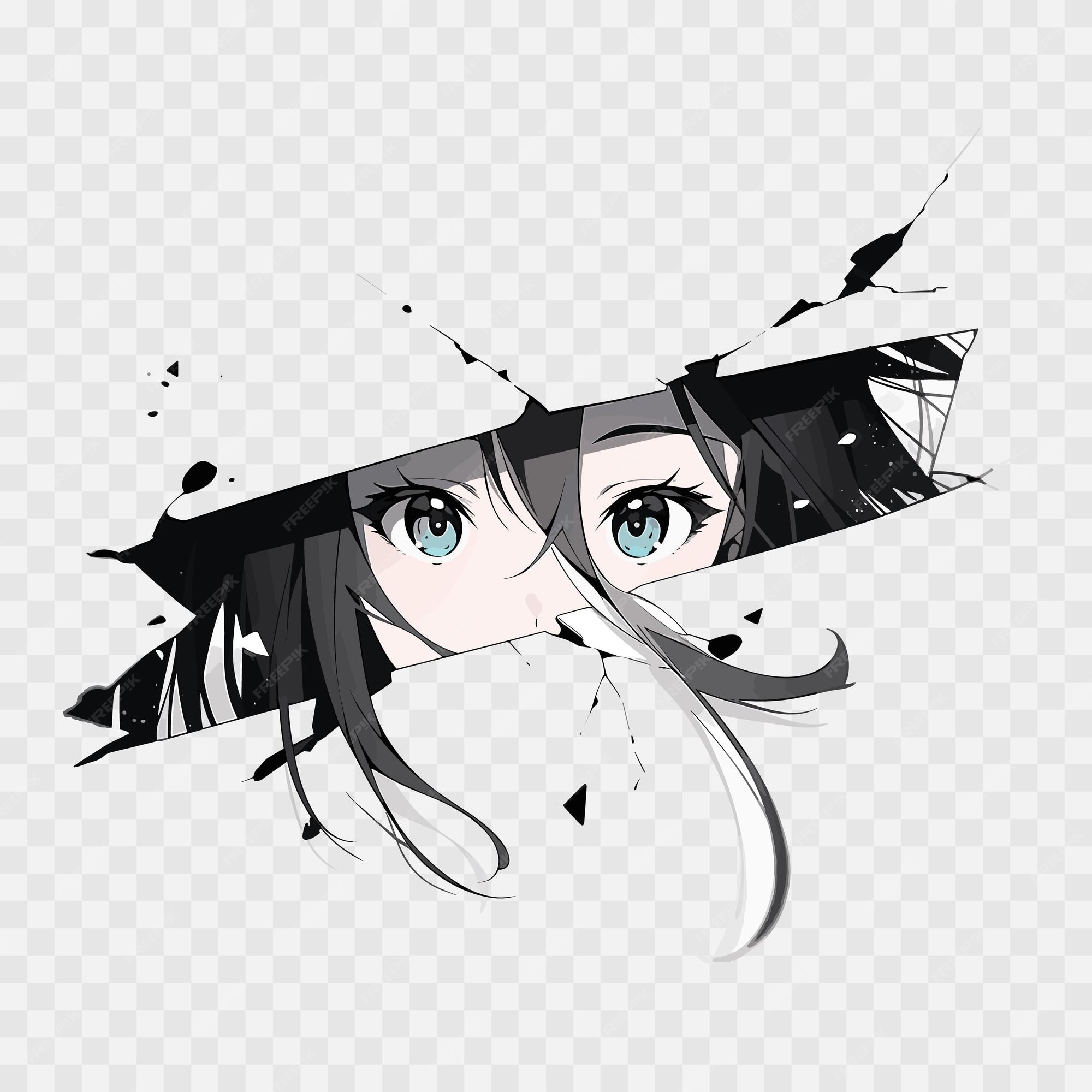 Female Anime Eye SVG PNG JPEG PDF Graphic by Jazz173 · Creative Fabrica