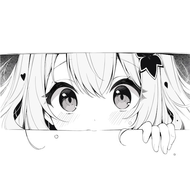 Premium Vector  Manga anime girl eyes